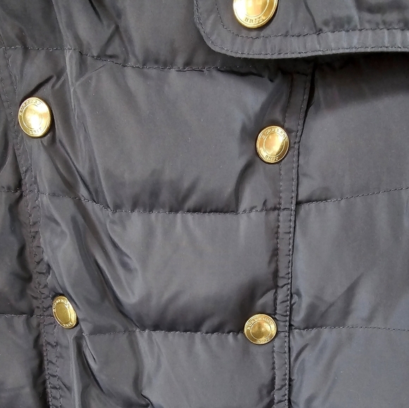 Burberry Brit down puffer parka double breasted blue zipper button closure. - Picture 12 of 12